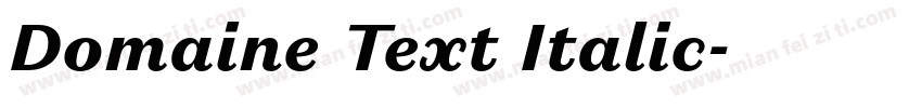 Domaine Text Italic字体转换